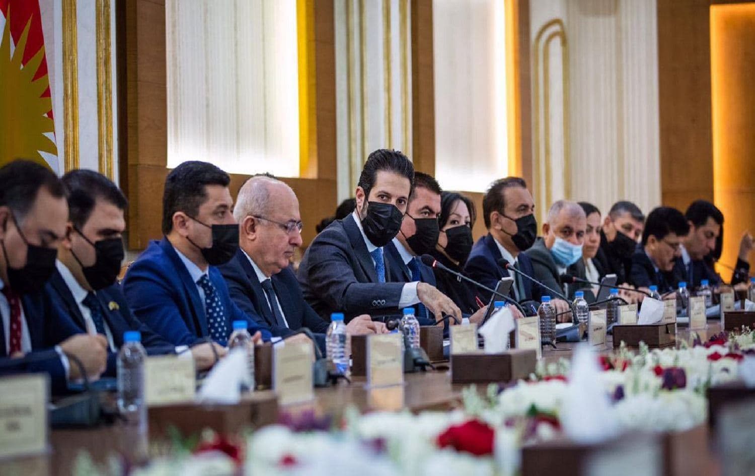 The KRG delegation to Baghdad meets with the Kurdistan Region parliament in Erbil on December 28, 2020. Photo: Azhi Omer