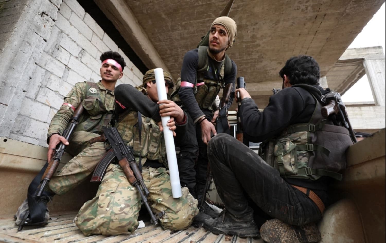 Members of the Syrian National Army, an alliance of Turkey-backed rebel groups.File photo: Omar Haj Kadour/AFP