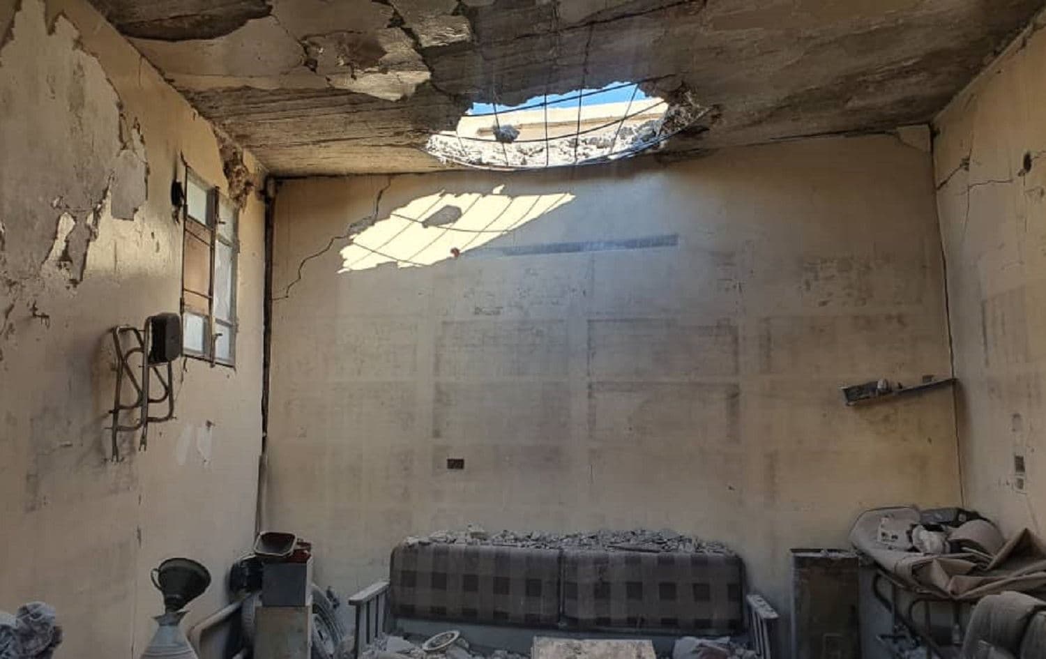 A house damaged by Turkish shelling in Syria’s Tal Rifaat on January 23, 2021. Photo: Syrian Observatory for Human Rights