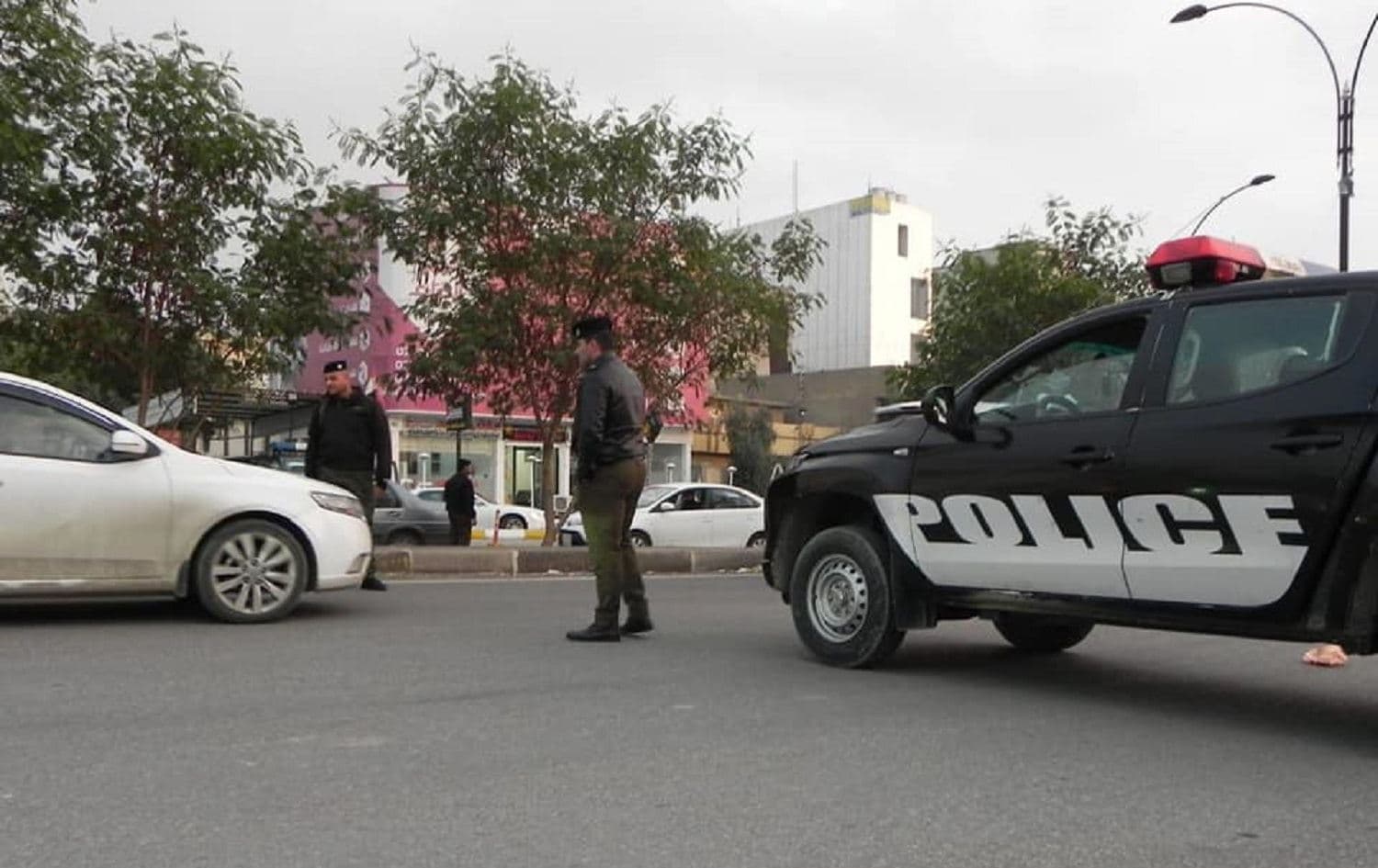 Kirkuk policemen at a checkpoint. File photo: Kirkuk police/Facebook
