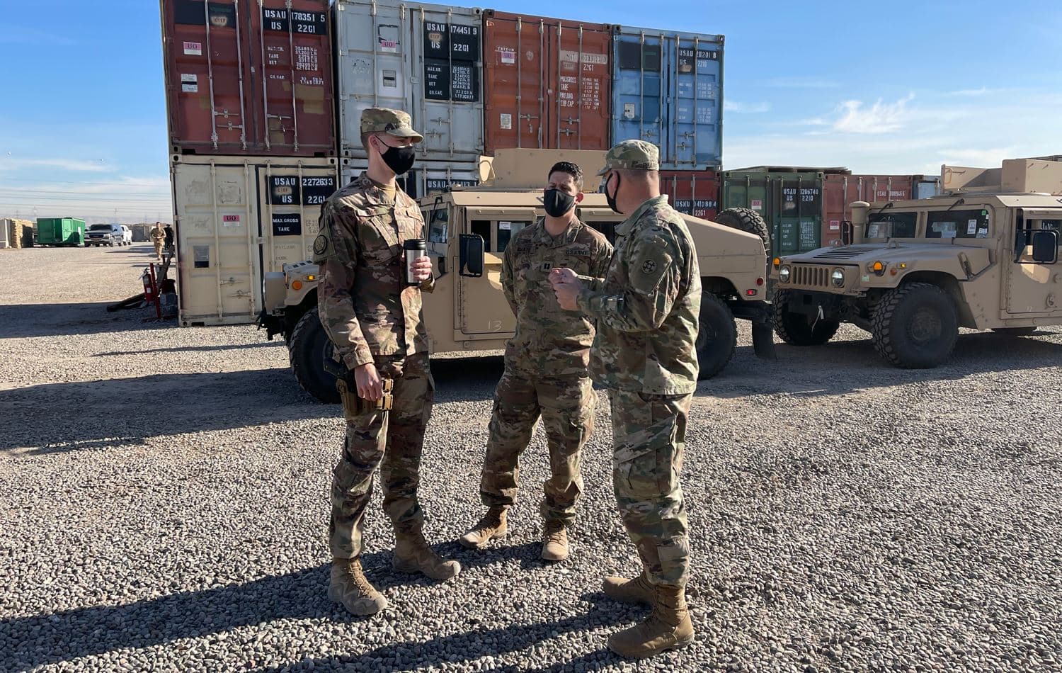 American troops pictured on a base at Erbil airport on January 7, 2021. Photo: Fazel Hawramy/Rudaw