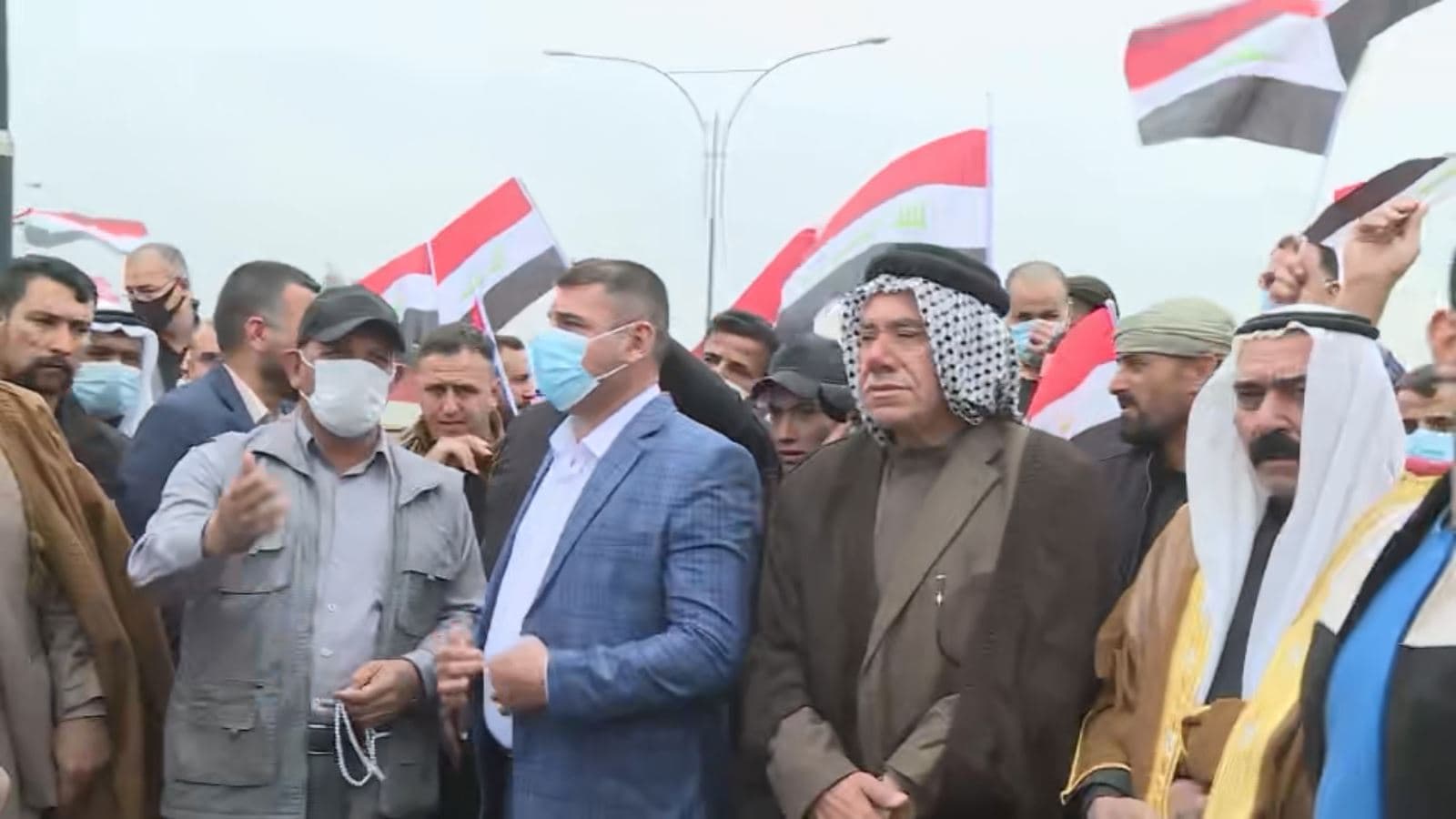 PMF supporters protest in Kirkuk. Photo: Rudaw
