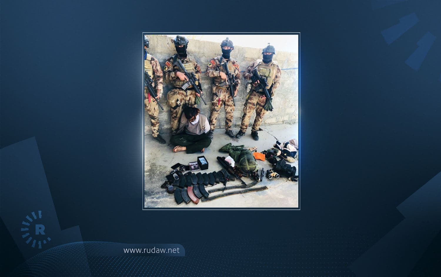 Islamic State (ISIS) suspect arrested in Halabja. Photo: Yehia Rasool twitter