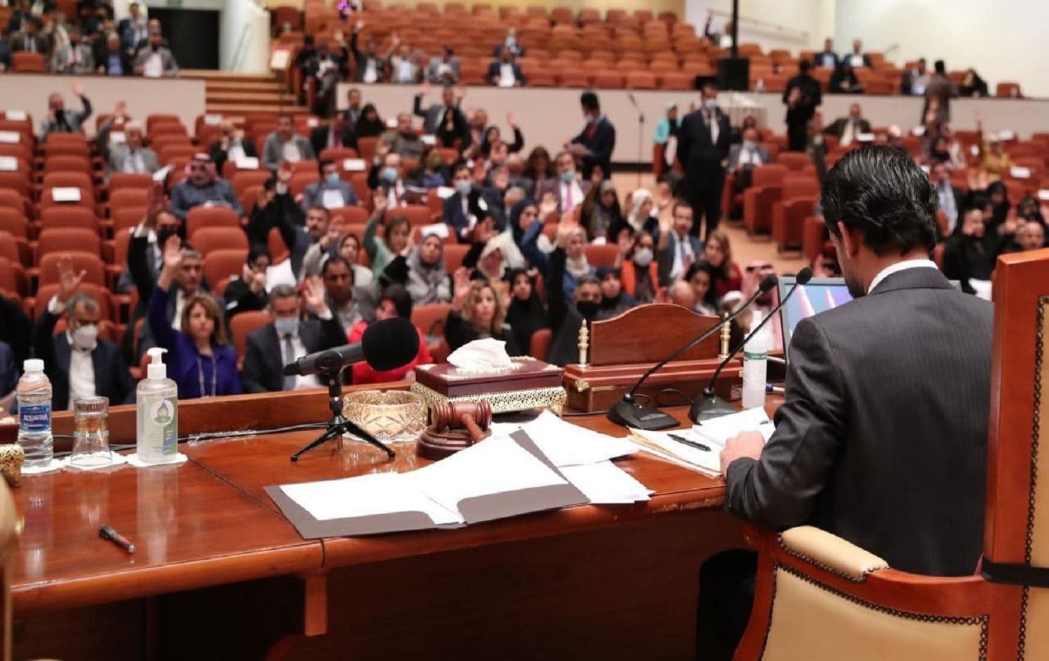 Kurdistan Region Deputy Prime Minister Qubad Talabani at the Iraqi parliament on March 31, 2021. Photo: state media 