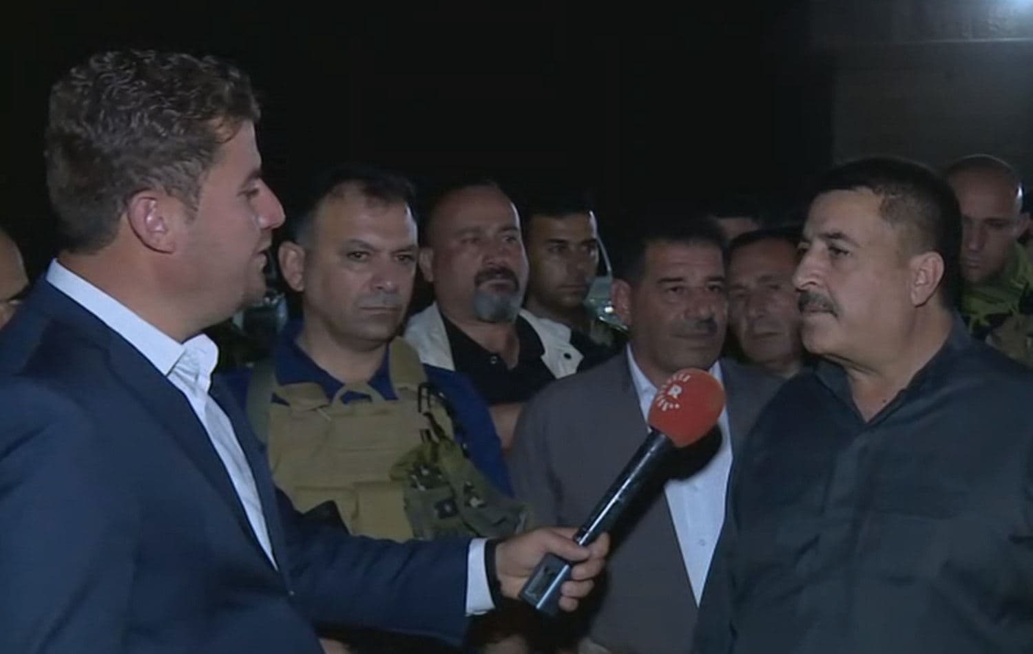 Brigadier Nawshirwan Ahmed, spokesperson for Garmiyan's Asayish speaks to Rudaw's Halo Mohammed in Kifri on April 18, 2021. Photo: screengrab from Rudaw video 