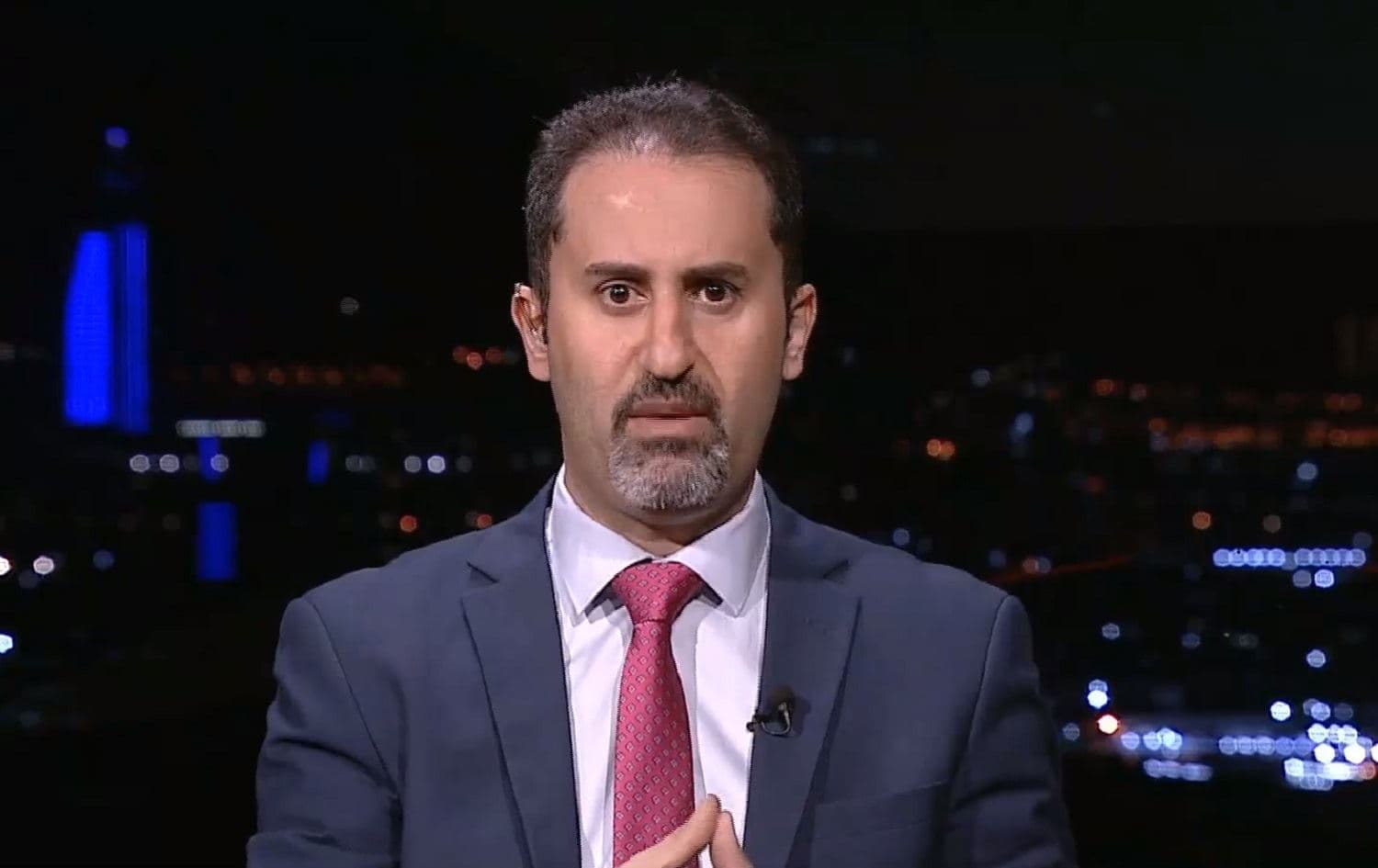 Member of the Iraqi parliament Rebwar Karim speaks on Rudaw TV on April 28, 2021. Photo: Rudaw