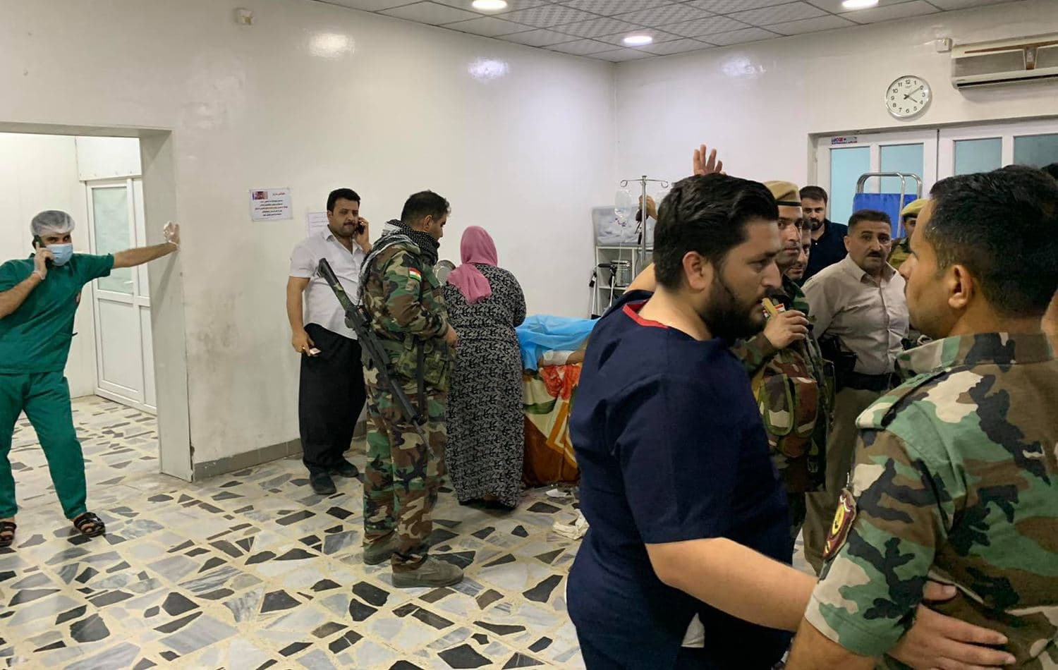 Injured Peshmerga receive treatment at an Erbil emergency hospital on May 1, 2021. Photos: Farhad Dolamari/ Rudaw