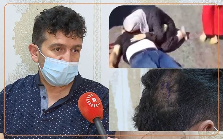 Mushtaq Mahmoud, who was injured in an attack in Turkey, speaks to Rudaw on his return to Erbil on May 17, 2021. Photo: Rudaw