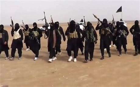 Islamic State fighters seen in an AFP photo.