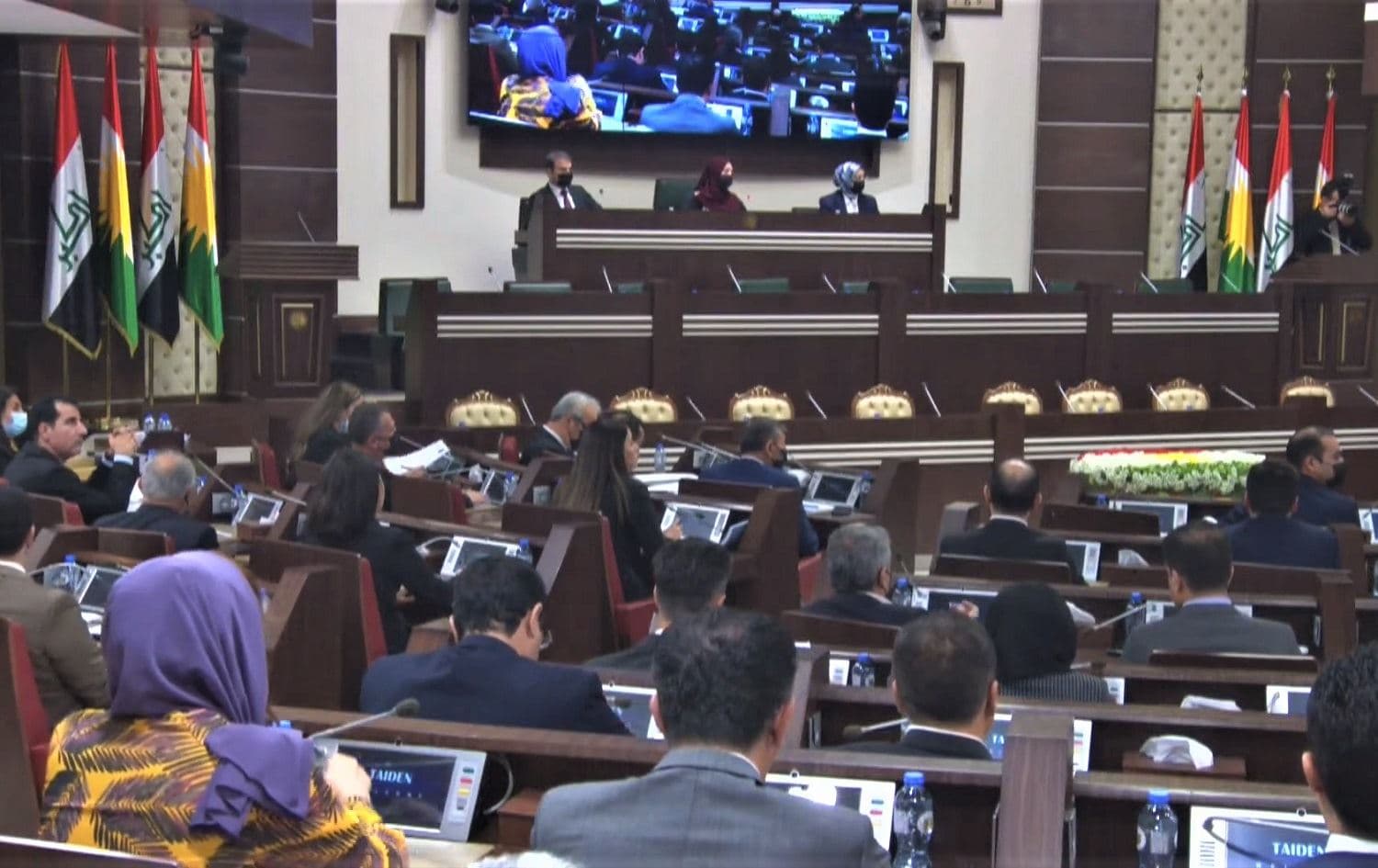 The Kurdistan Region parliament discussed civil servant salary cuts in a session on May 25, 2021. Photo: parliament