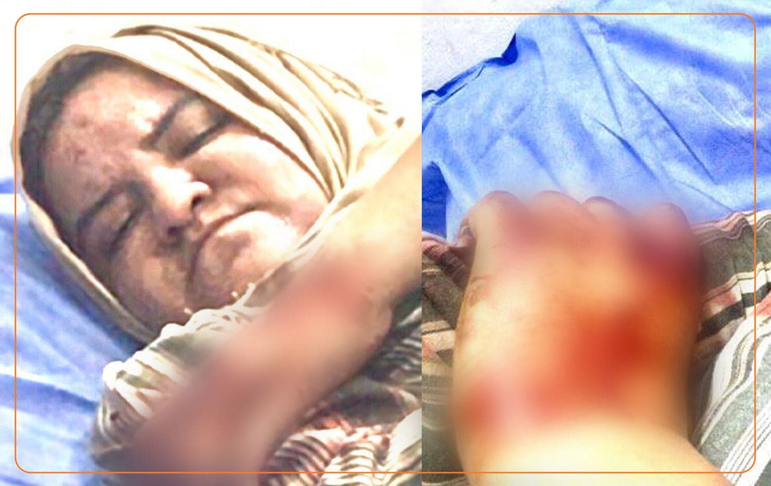 Intisar Nahi, paramedic and activist, said she was injured in after she was shot at in Baghdad late on May 27, 2021. Photos: Intisar Nahi/Twitter