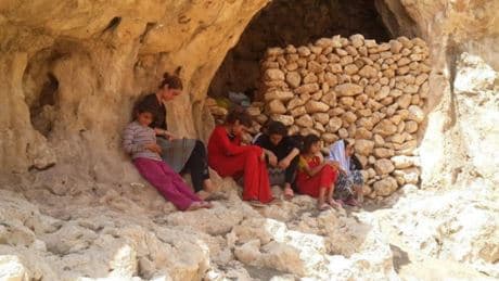 Children are among the tens of thousands stuck for days in the Shingal mountains, where dozens have already died of starvation and thirst. Photo: Rudaw