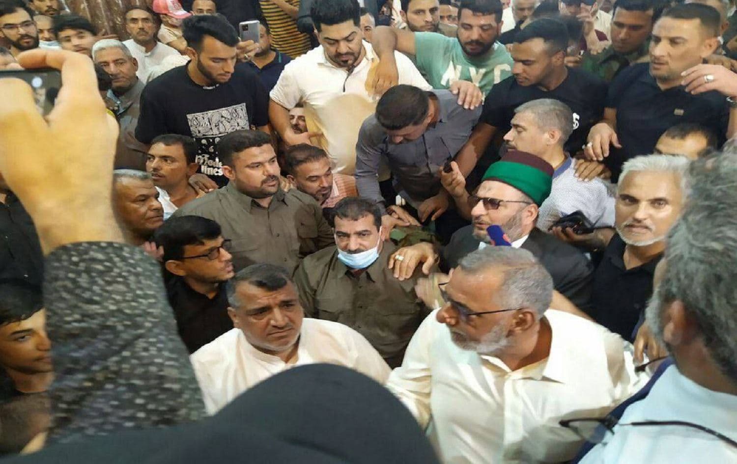 Musleh at the Imam Hussain shrine in Karbala on June 9, 2021. Photo: PMF-affiliated channel/Telegram