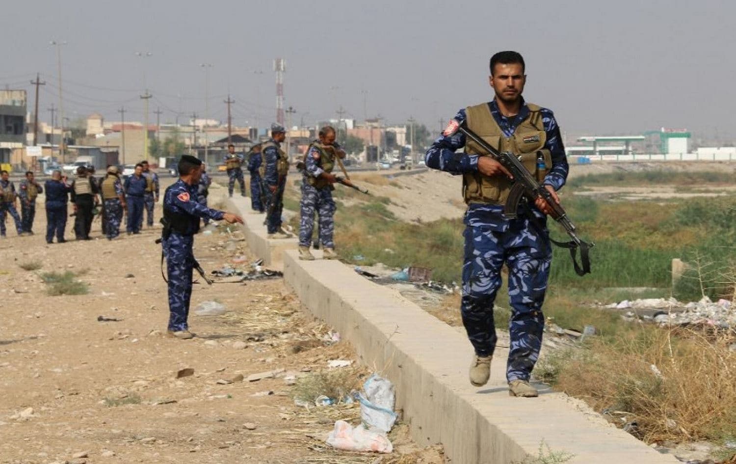 Iraqi federal police forces patrolling Kirkuk. File photo: AFP