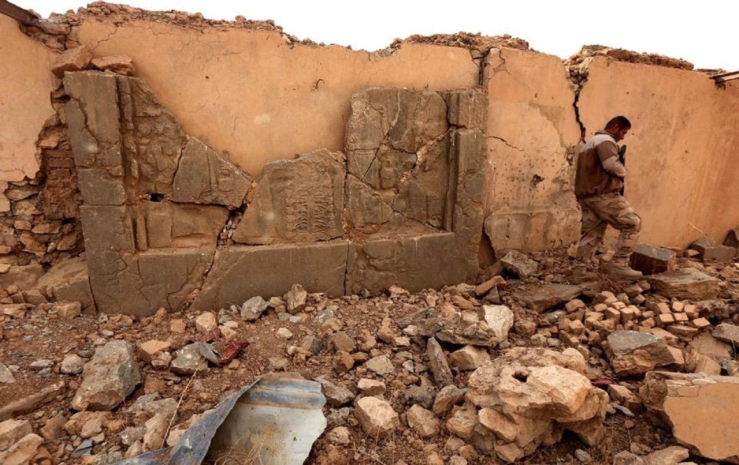 Nimrud has been heavily damaged by the Islamic State. Photo: AFP/Getty Images/ Safin Hamed 