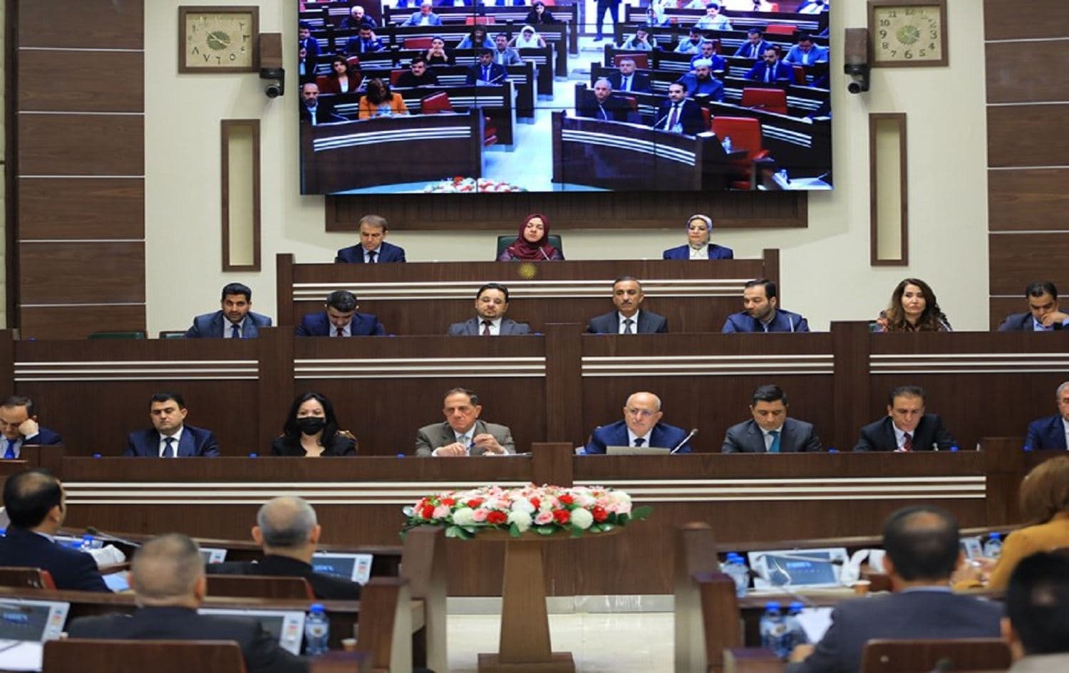 Parliament session on Kurdistan Region's pay cuts of civil servants started Monday and lasted through Tuesday. June 29, 2021. Photo: parliament