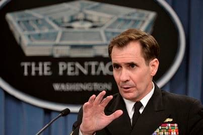 Pentagon Press Secretary Rear Admiral John Kirby confirmed the US air strike near Erbil. Photo: devense.gov