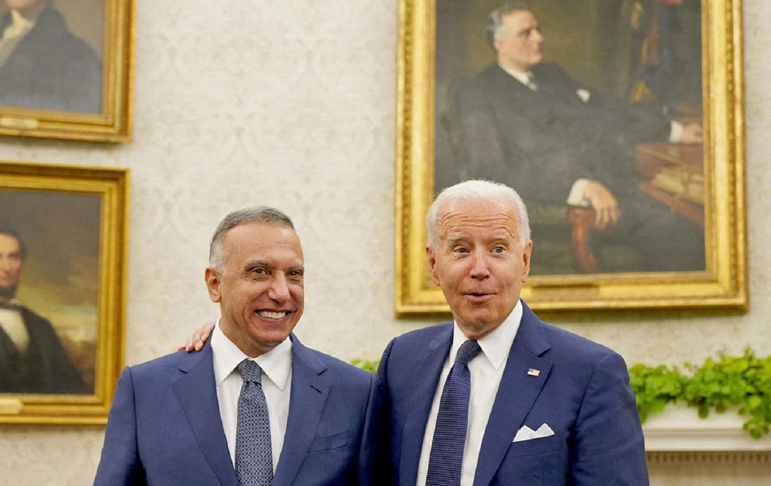 Iraqi Prime Minister Mustafa al-Kadhimi met with US President Joe Biden in Washington on July 26, 2021. Photo: handout/PM's office