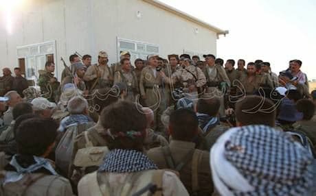 The Kurdistan Democratic Party-Iran (KDP-I), Kurdistan Freedom Party and Kurdistan Struggle Agency, all based in the Kurdistan Region, had sent fighters into the battlefield, party officials said. Photo: KDPI media