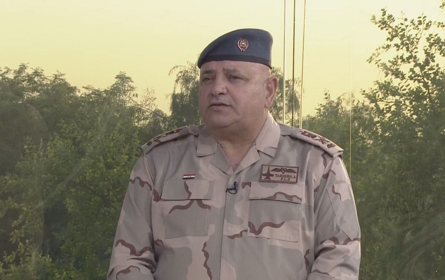 Major General Tahsin al-Khafaji speaks on Rudaw TV on September 6, 2021. Photo: Rudaw