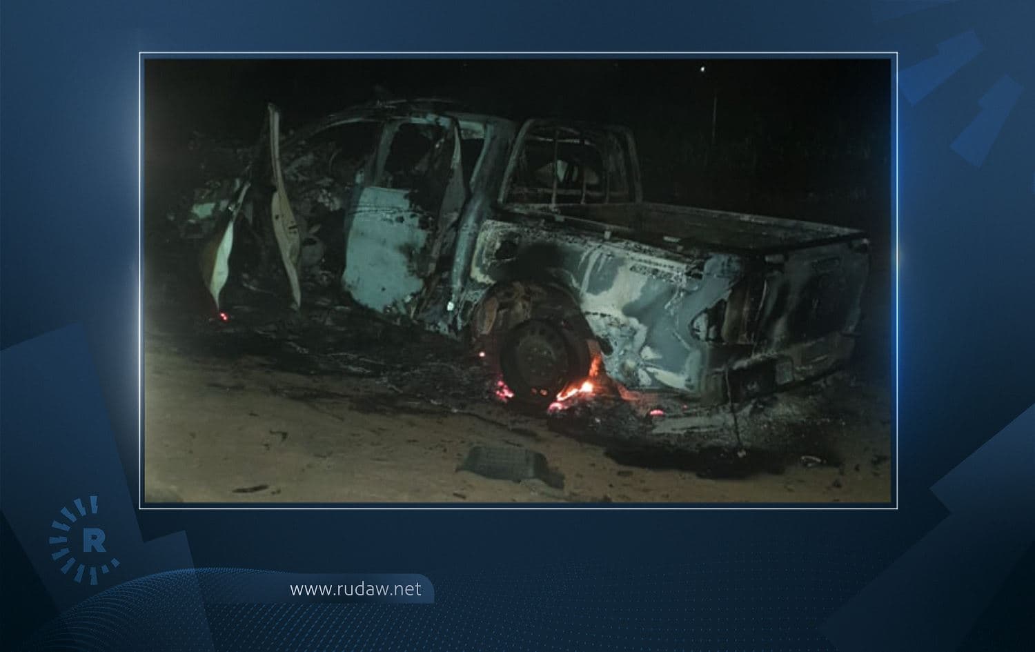 The aftermath of a suspected ISIS attack near Makhmour. Photo: courtesy of Idris Khidhir Saeed