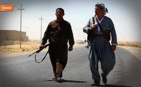 Peshmerga forces stationed in Makhmour. 