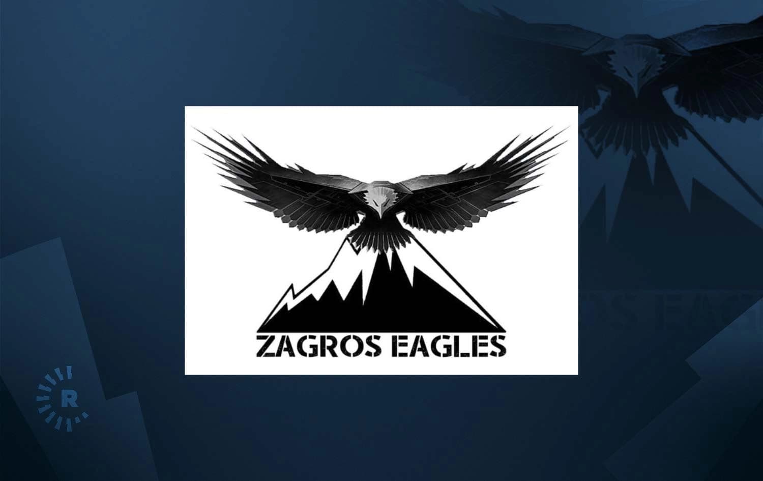 Logo of the Zagros Eagles. Image: handout; Graphic: Rudaw