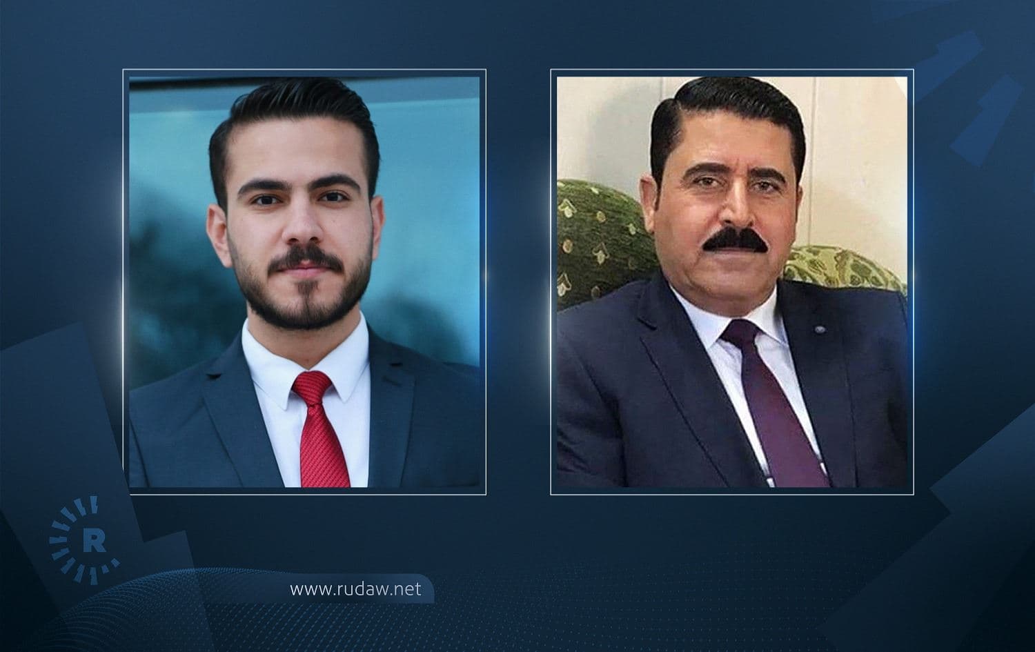 Journalist Omed Baroshki (left) and teacher and activist Badal Barwari were handed one-year sentences in an Erbil court on October 19, 2021. Photos: Badal Barwari and Omed Baroshki Facebook pages