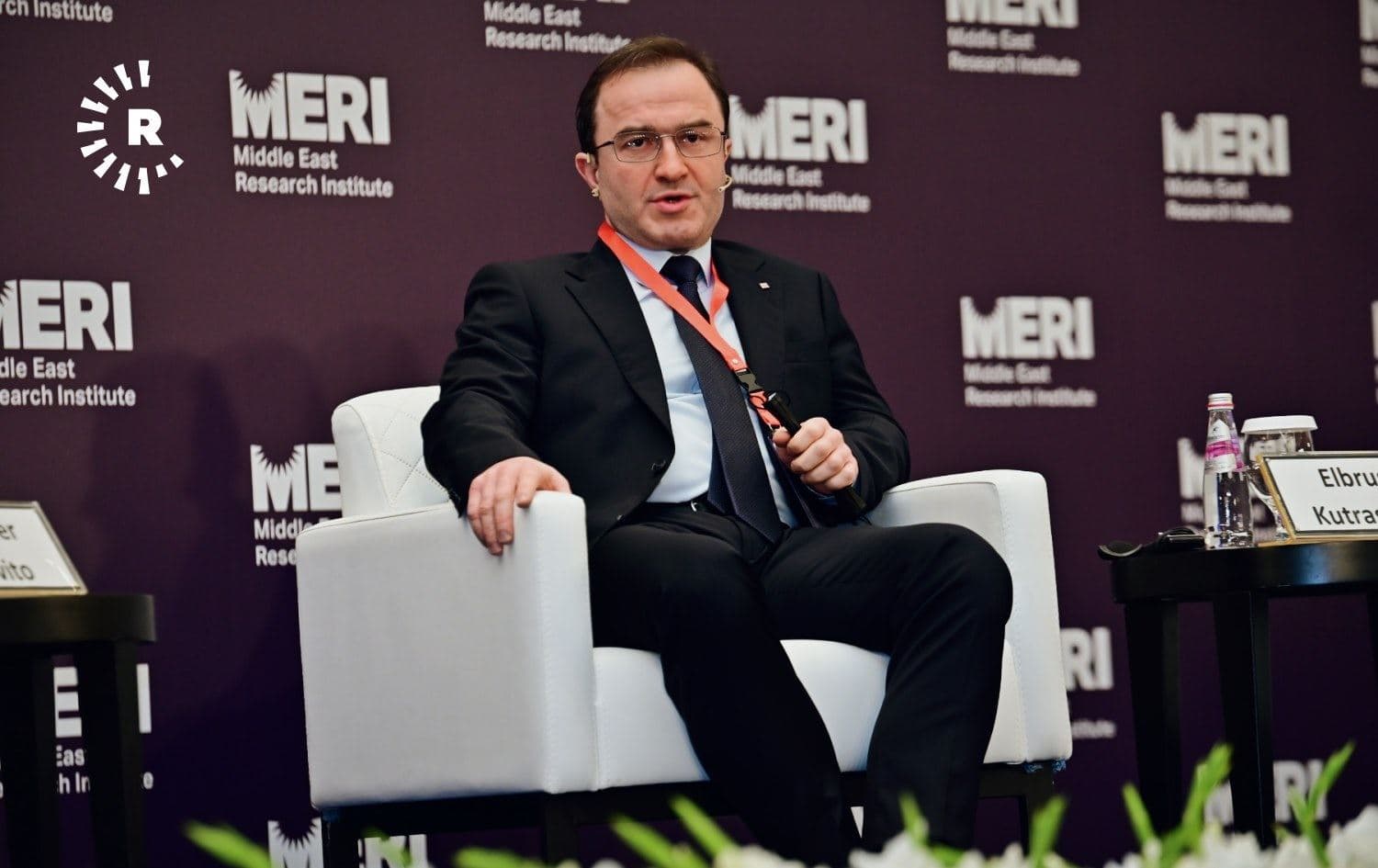 Russian Ambassador to Iraq Elbrus Kutrashev speaks at the MERI Forum in Erbil on October 27, 2021. Photo: Bilind T. Abdullah/Rudaw