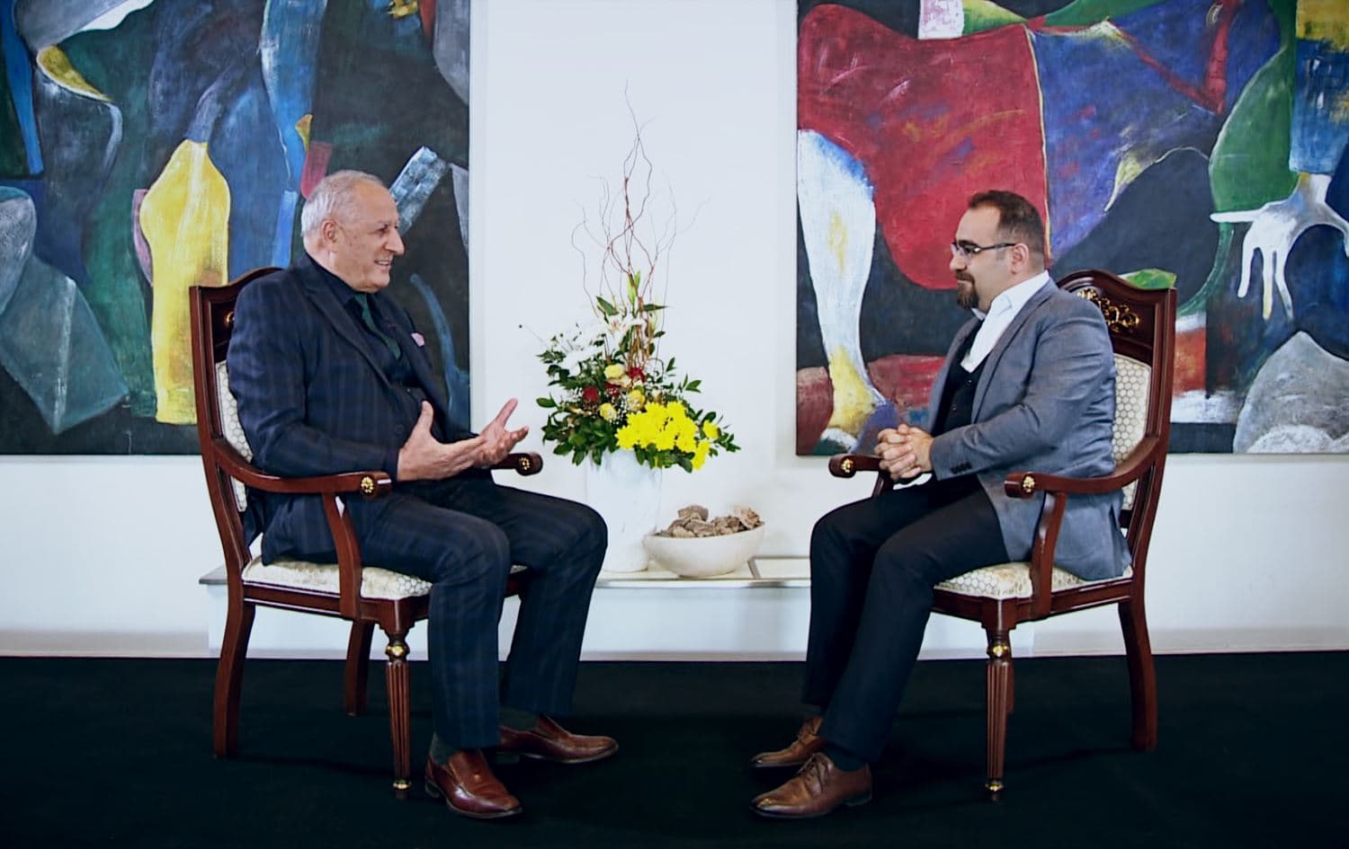 Muzahim al-Khayat, a member of the Taqadum Coalition, speaks to Rudaw's Bestoon Khalid. Photo: Rudaw