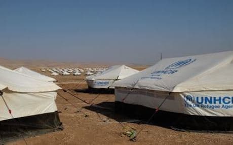 UNHCR tents set up for Syrian refugees at the Arbat camp. Photo: UNHCR