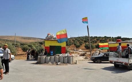 A checkpoint in Rojava run by the Peoples Protection Units (YPG). Photo: AFP.