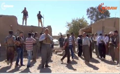 “If they don’t return our man soon I don’t think these young men here will sit by idly,” said Shukur, who was surrounded by armed Kakeis.