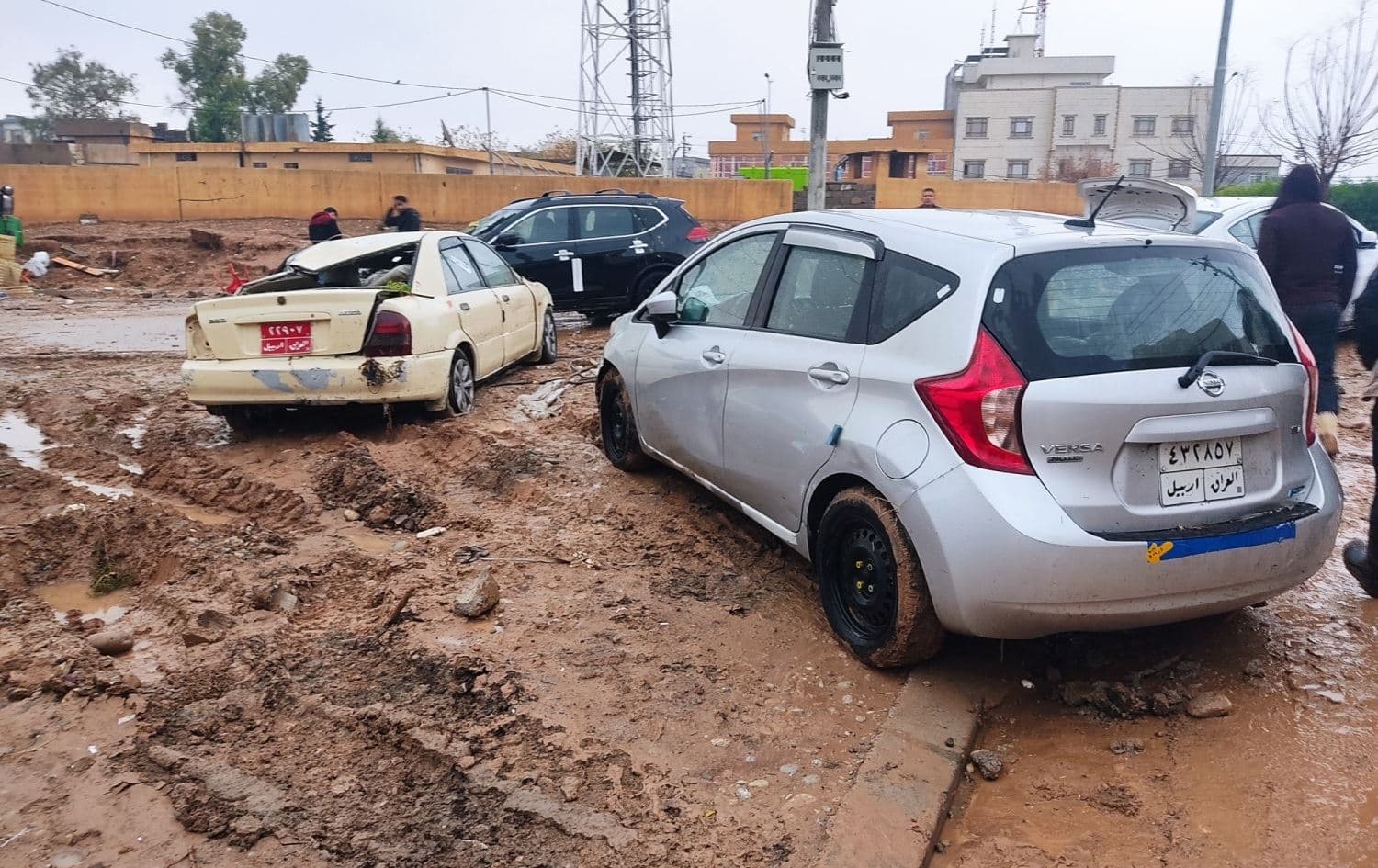 Heavy rainfall led to devastating floods that harshly affected Erbil’s Daratu district among other areas. Photo: Erbil Civil Defence/Facebook