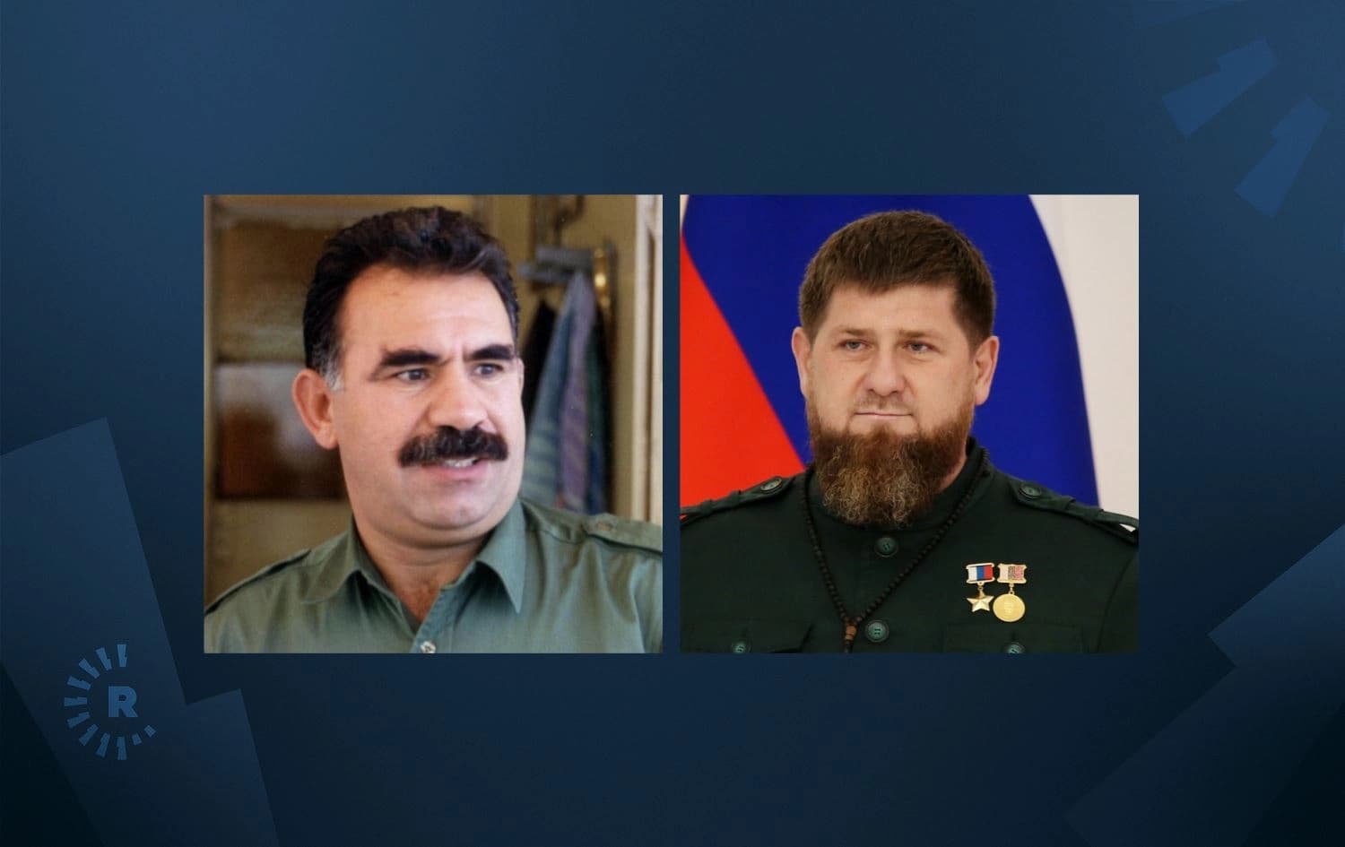 From left: Abdullah Ocalan and Ramzan Kadyrov. File photo/handout 