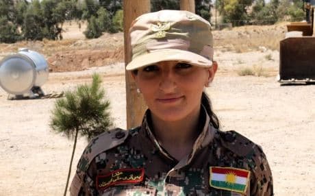 Sashida Sadiq was one of 20 women selected for military service among the 2,800 people who tried to enlist in Dohuk. Photo by author.