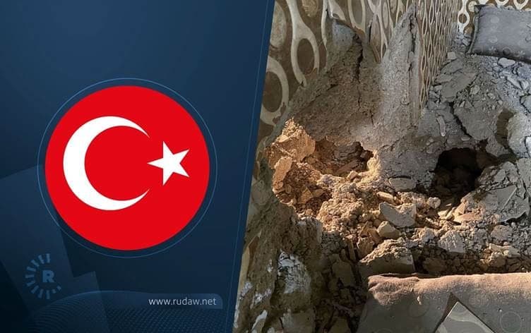 Image on the right shows damage caused in the village of Gudad in Nineveh province on April 15, 2021. Photo: Rudaw