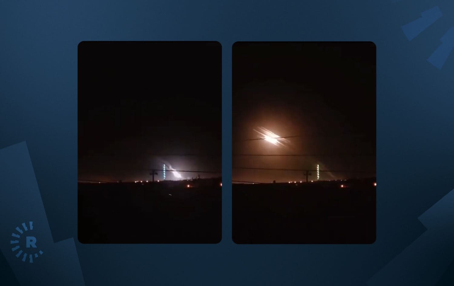A screenshot from a video published on the rocket attack targeting Turkish forces.