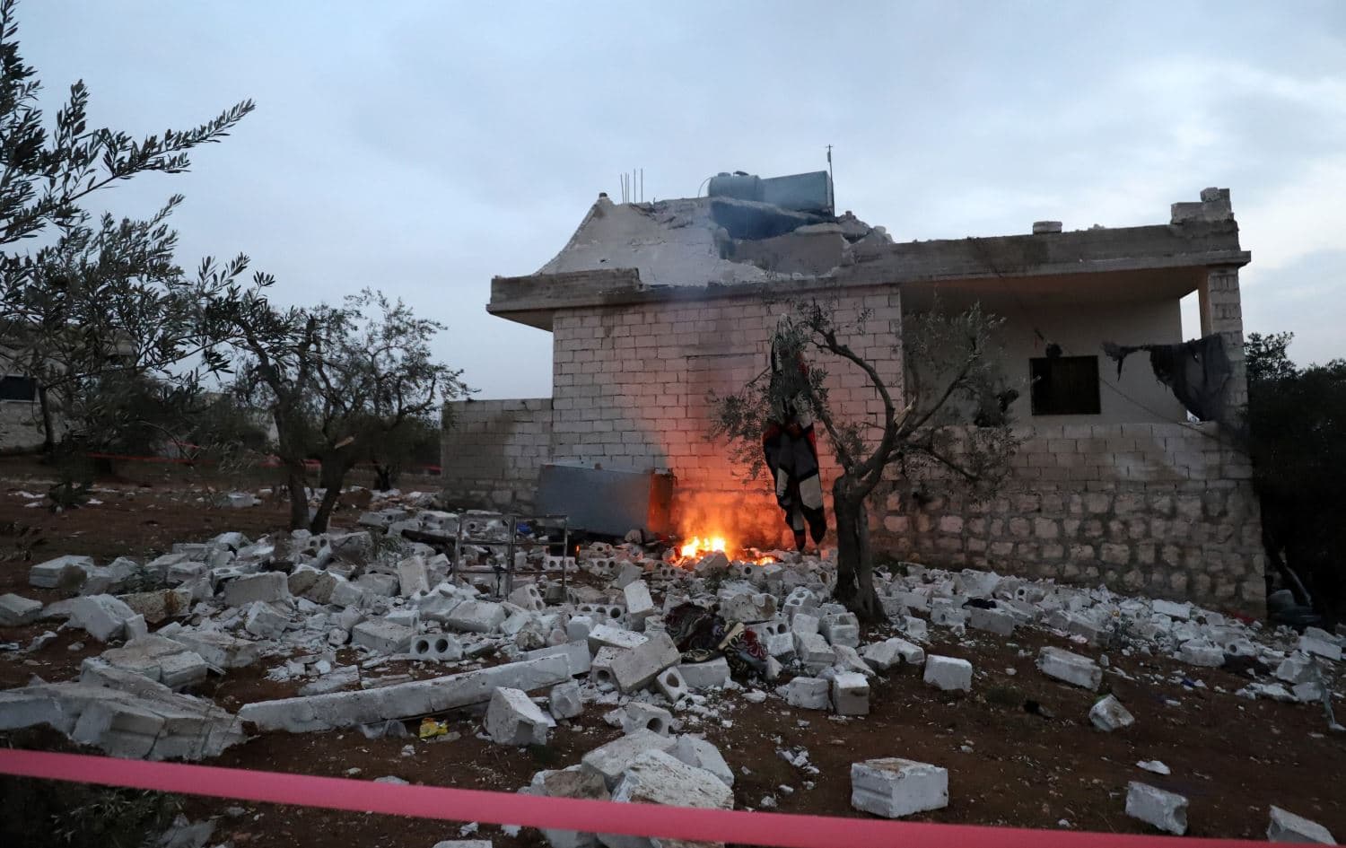 The house in which ISIS leader Abu Ibrahim al-Hashimi al-Qurayshi died in a US overnight raid. Photo: AFP 