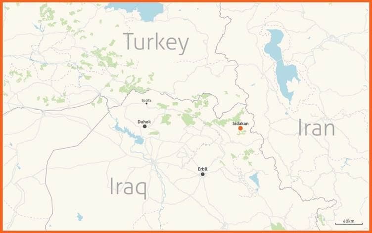 Graphic: Maps4News; Sarkawt Mohammed/Rudaw