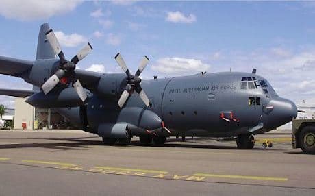 An Australian C-130H Hercules transport plane. Photo: RAAF