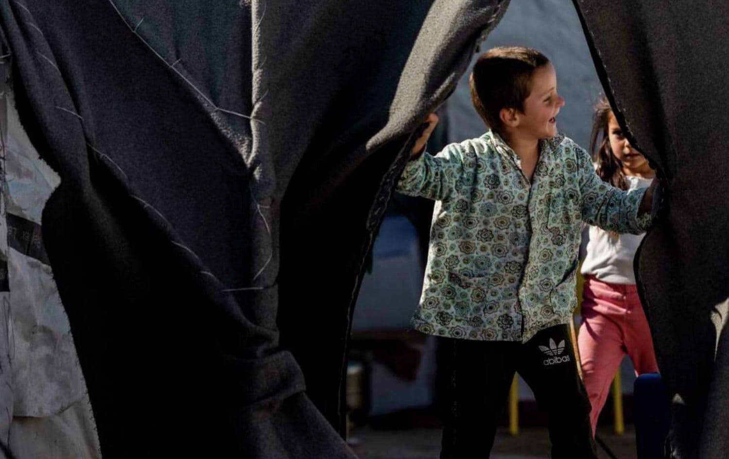 Children play in Roj detention camp in northeast Syria on February 9, 2022. Photo: Baderkhan Ahmad/AP