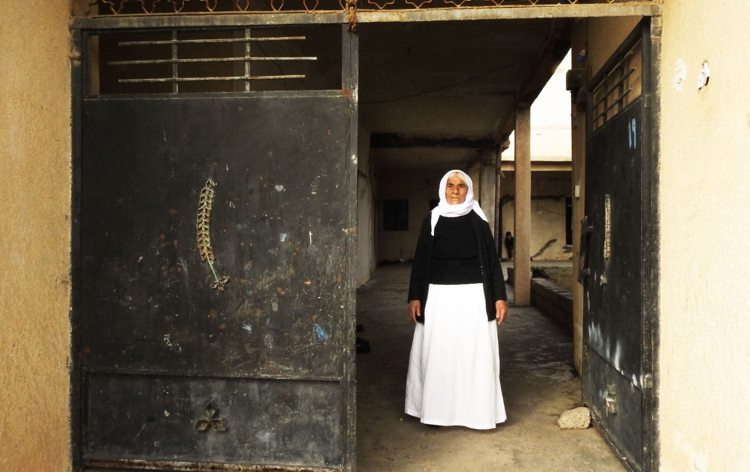 Khansa Khder Khadida, pictured outside her home in Khanke, Kurdistan Region, on February 25, 2022. Photo: Alannah Travers/Rudaw