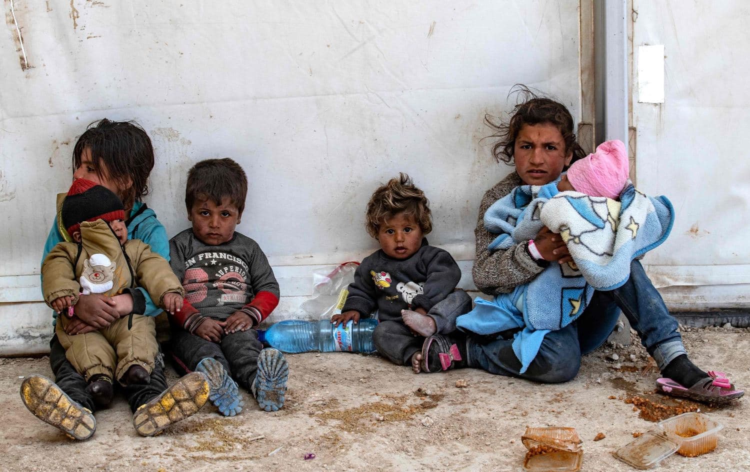 Children at al-Hol camp. File photo: AFP 