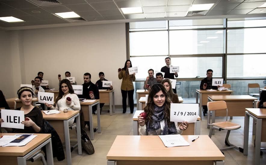 Students of the law course pose for a class picture. Photo: AUIS.