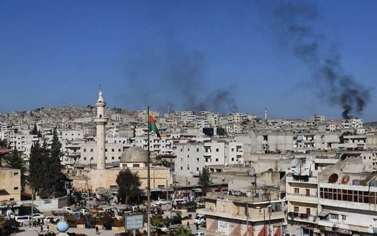 Smoke rises from Afrin in northwest Syria. File photo: AFP 