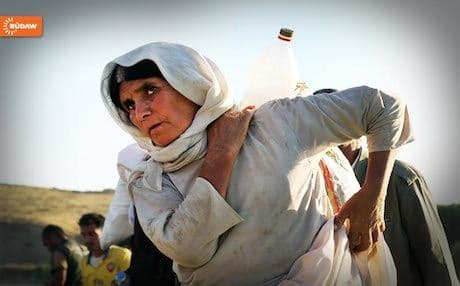 Hundreds of thousands of Yezidi Kurds fled their homes in the Shingal area to escape an IS advance in early August, in which hundreds of men were killed and women captured.