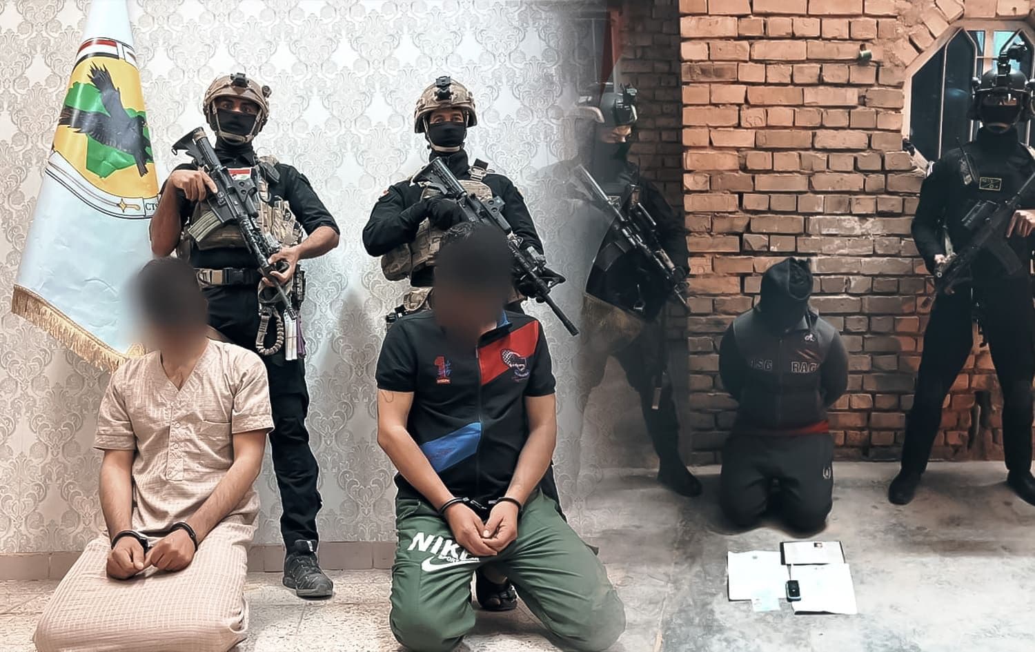 Iraqi security forces arrested an Islamic State (ISIS) leader and several suspects on April 12, 2022. Photo: Yehia Rasool/Twitter
