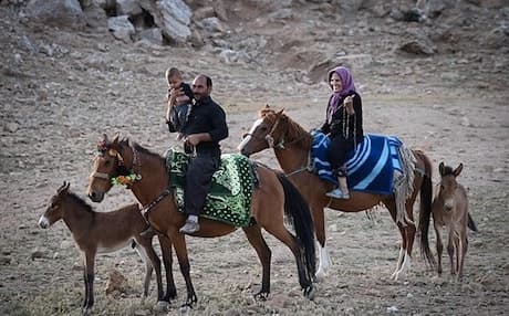 A nomadic Kurdish family in Iran's western province of Ilam. Photo: FARS