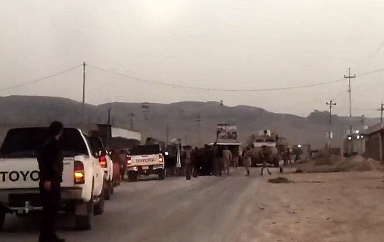 Iraqi army and Ezidkhan Asayish clash in Sinune on April 18, 2022. Photo: PKK-affiliated media